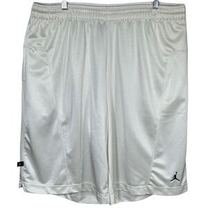 Jordan Mens XL White Basketball Shorts Jumpman Athletic Gym 277109-110 FA08